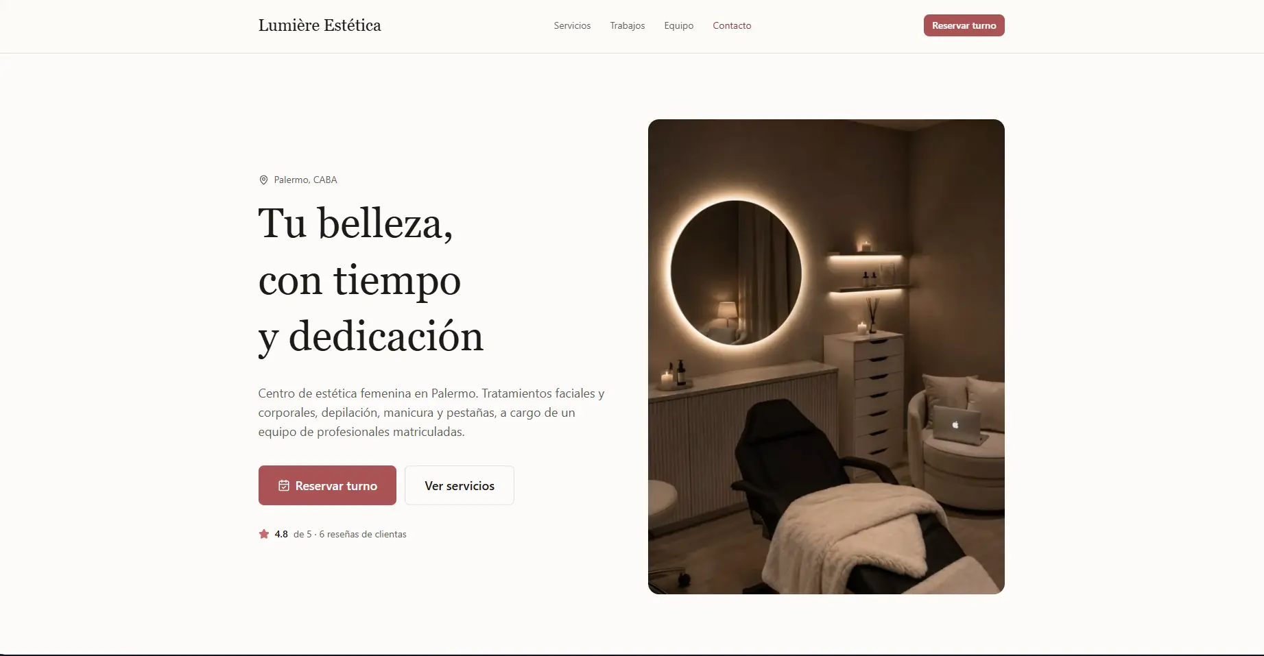 Lumière | Landing Page
